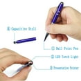 thumbnail image 2 of [3-PACK] 4-in-1 Touch Screen Stylus + Ballpoint Pen + LED Flashlight + Pointer For Smartphones Tablets PC Touch Screen [Silver], 2 of 3