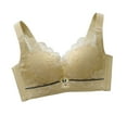 thumbnail image 2 of YWDJ Bras for Women Push up Back Closures Comfortable Bras No Wires Bras Wide Strap Full Coverage Wrap Sleep Bras Padded Bras Comfy Bras Yellow S, 2 of 3