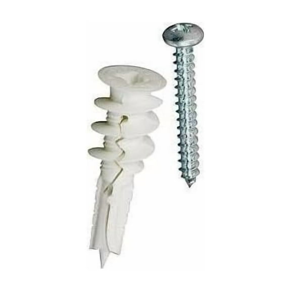 E-Z Ancor Twist-N-Lock Self-Drilling Drywall Anchor - Hollow Wall - 4 Pack [Set of 5]