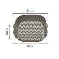 thumbnail image 5 of Bandeja para hornear de silicona para freidora de aire cuadrada Olla de silicona para freidora de aire Almohadilla de silicona para freidora de aire cuadrada, 5 of 5