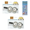 Despicable Me Party Supplies Bundle Pack includes 16 Party Paper Goggles Masks and 1 Dinosaur Sticker Sheet