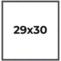 29x30 Rustic Brown Real Wood Picture Frame Width 0.75 inches | Interior Frame Depth 0.5 inches |