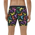 thumbnail image 4 of Xecao Colorful Lizards Print Boxer Briefs for Men's Stretch Moisture-Wicking Underwear, Mid-Rise Classics breathable fabric, 4 of 7