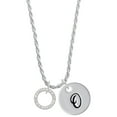 thumbnail image 1 of Delight Jewelry Silvertone Matthew 5:4 Eternity Ring Silvertone Script Initial Disc - O - Charm Necklace, 20"+3", 1 of 4