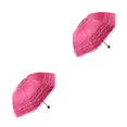 thumbnail image 2 of Billuyoard Paraguas de sol para mujer, Color sólido, bonito reemplazo exquisito, portátil, impermeable, para mujer, paraguas de viaje, rosa y Rosa roja 2Conjunto, 2 of 6