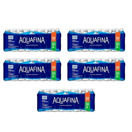 Aquafina Purified Drinking Water (16.9 Oz., 32 Pk.) TOTAL 160 BOTTLES