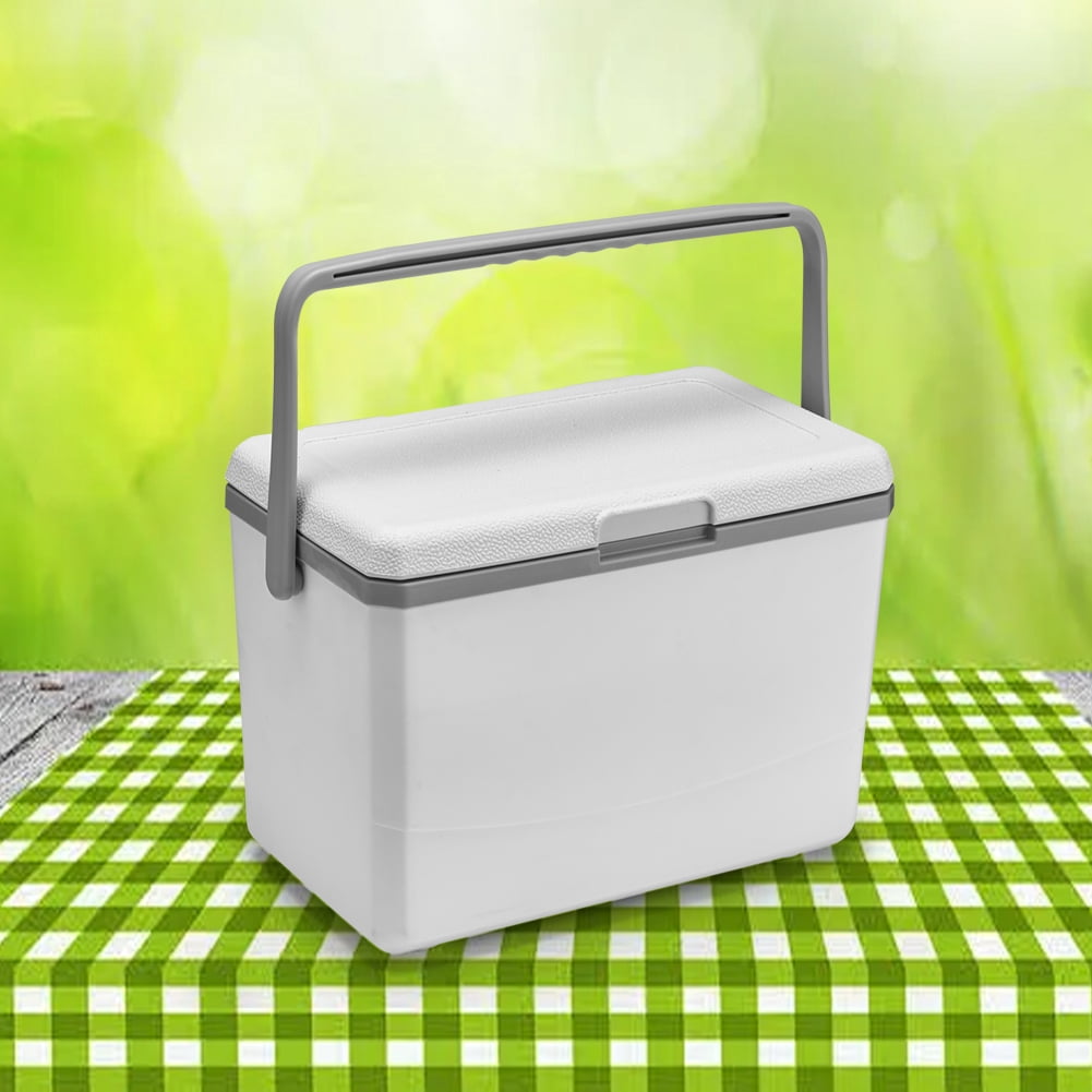 Insulated Cooler, Yucurem 3L Insulated Portable Cooler with Handle Ice Bucket Leak Proof Outdoor Hard Cooler for Beach, Picnic (White)