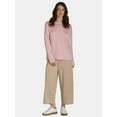 thumbnail image 4 of Time and Tru Women's Tunic Sweatshirt with High-Low Hem, Sizes XS -4X, 4 of 5