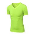 thumbnail image 5 of AHTJRT Men's Slim Fit Crew-Neck Undershirt Short Sleeve Body Shaper T-Shirt Comfortable Men's Underwear Green L, 5 of 5