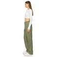thumbnail image 3 of Cali1850 Women’s Straight Leg Cargo Pants Mid Rise Contrast Stitch Twill Fabric Casual Multi Pockets Trousers, 3 of 6