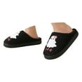 thumbnail image 4 of YLYL Halloween Womens Mens Slippers Cozy Fluffy Plush Embroidered Warm Memory Foam Indoor Outdoor House Shoes, 4 of 9