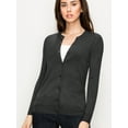 thumbnail image 3 of Made by Johnny Women's Keep It Classic Round Cardigan XXXL CHARCOAL, 3 of 6
