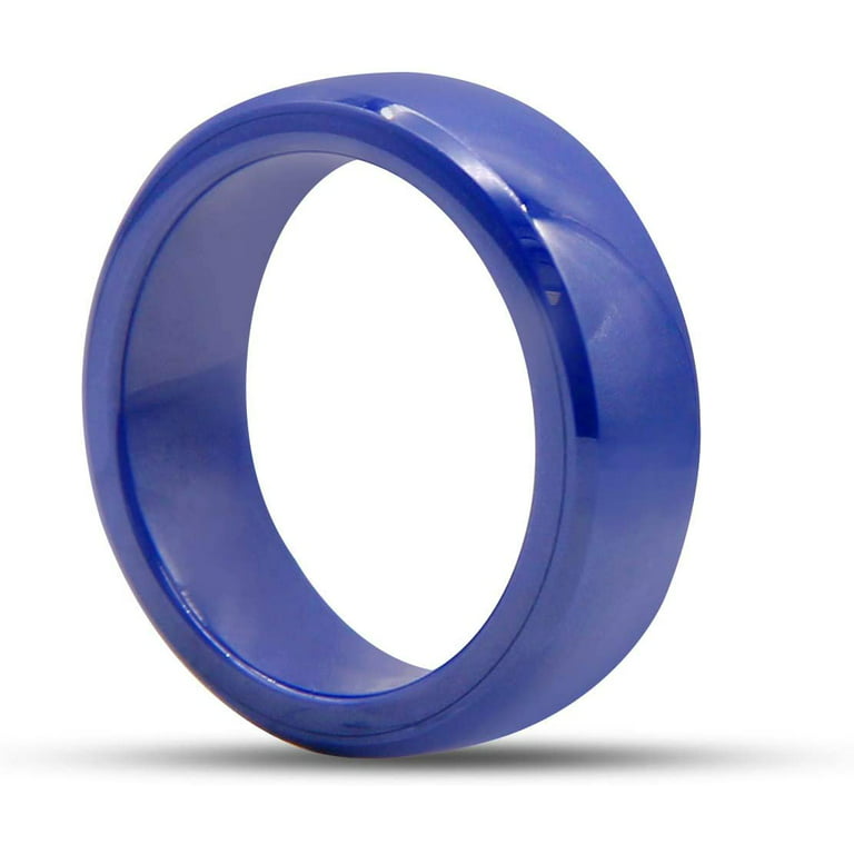 COLMO Tesla Smart Ring Tesla Key Ring Accessories Key Card Model Y Key Fob  Replacement Ceramic RFID（7mmUS6-BLUE）