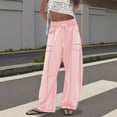 thumbnail image 2 of christmas pants,Wide Leg Sweatpants Women Cargo Pants for Girls High Waisted Baggy Sweatpants for Women Casual Pants with Pockets,Womens Sweatpants Baggy Wide Straight Leg Sweats Pants with Pockets, 2 of 6