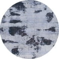 thumbnail image 1 of Ahgly Company Indoor Round Abstract Light Steel Blue Abstract Area Rugs, 3' Round, 1 of 6