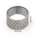 thumbnail image 3 of bedienty Knitting Rings Finger for Protection Thimble Adjustable Sewing Loop Specially-designed Crochet Tools for Home Yarn Crafts Thicken Silver Ring 1Set, 3 of 6