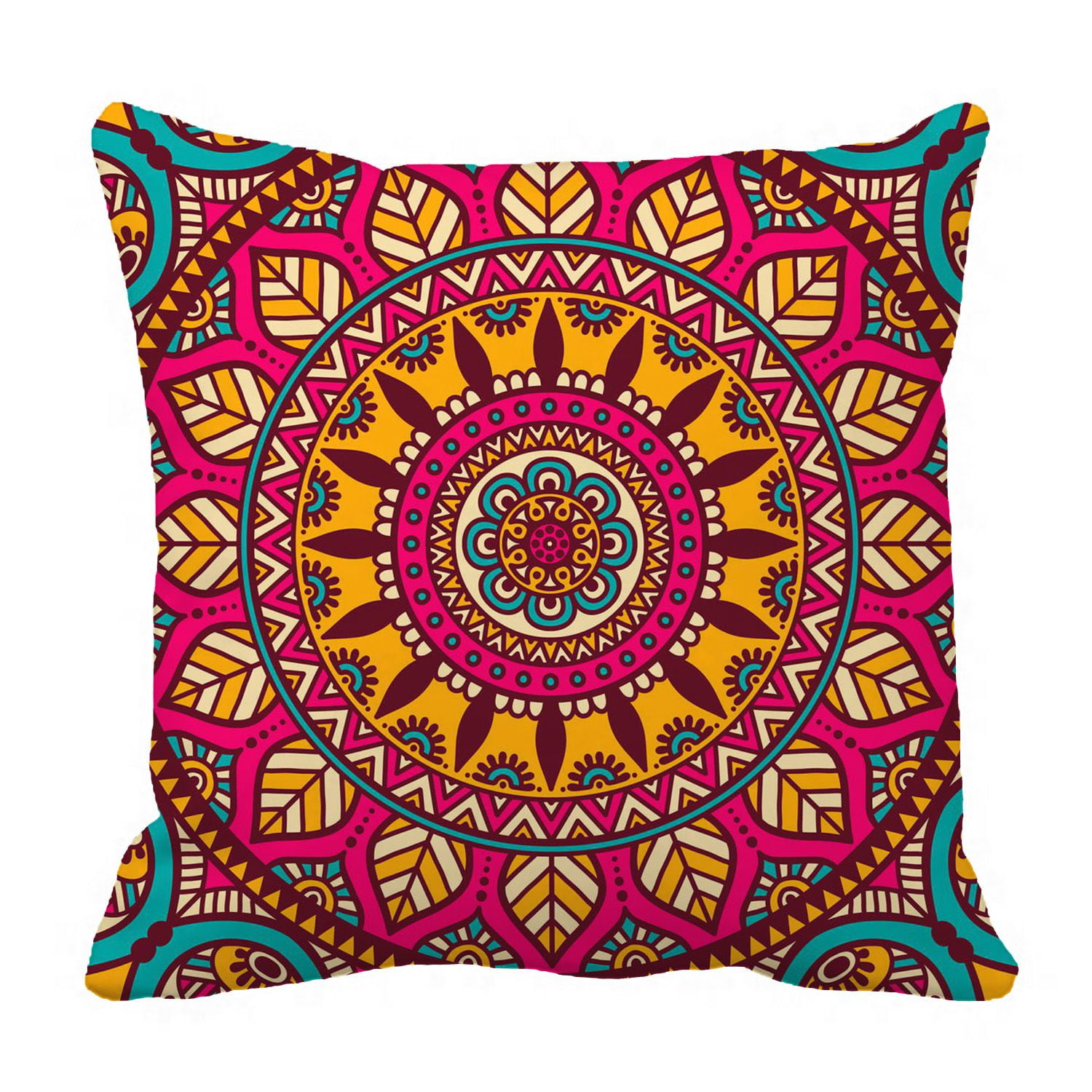 Large Indian Mandala Euro Sham Pillows Gypsy Cotton Cushions Ethnic Pillow Cases 