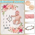 thumbnail image 3 of Set de regalo SinaBaby para bebé recién nacida con manta Milestone, 3 of 7