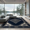 thumbnail image 2 of ODIKA 6'x9' Washable Area Rug Non-Slip, Easy Care, Abstract Rhythmic Geometric Motifs Contemporary Dining Boho Farmhouse for Family Room, Living Room, Master Bedroom, 2 of 7