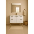 thumbnail image 2 of Meridian Furniture Modernist White Bathroom Vanity, 2 of 14
