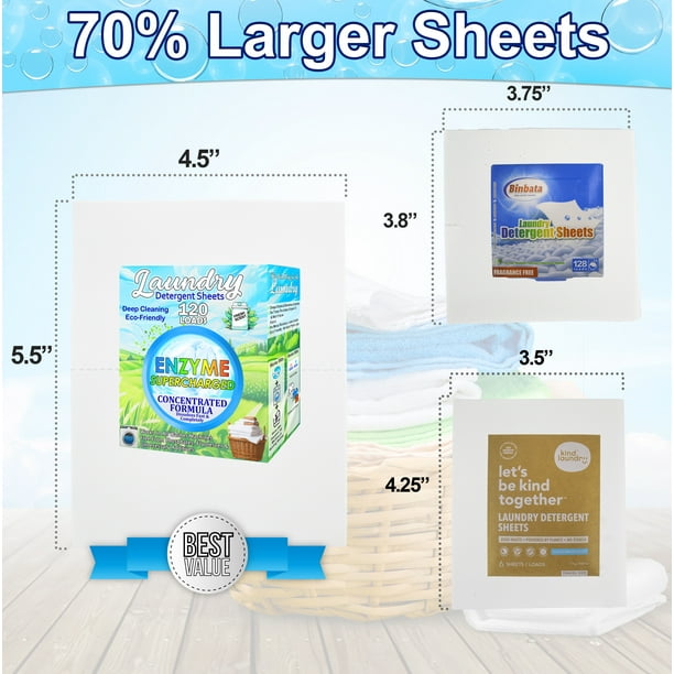 Laundry Detergent Sheets (120 XL Sheets) - Eco Friendly