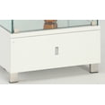 thumbnail image 2 of Milan Kamille 23.6" Contemporary Steel and Glass Curio Cabinet in White, 2 of 3