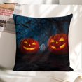 thumbnail image 6 of Night with Pumpkins and Ghosts Linen toss pillowcase decoration pillowcase gifting preferred 24x24 inch cushion cover 4 sets sofa pillowcase sofa bedroom living room car, 6 of 8