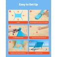 thumbnail image 6 of VEVOR Beach Tent Sun Shelter, UPF50+ Sun Protection, 6.6 ft Tall, 7.5x7.5 ft, Easy Pop Up Beach Canopy with Sandbags, Stability Poles, Sand Shovels, Portable Shade for Family Outings, Camping,Fishing, 6 of 9