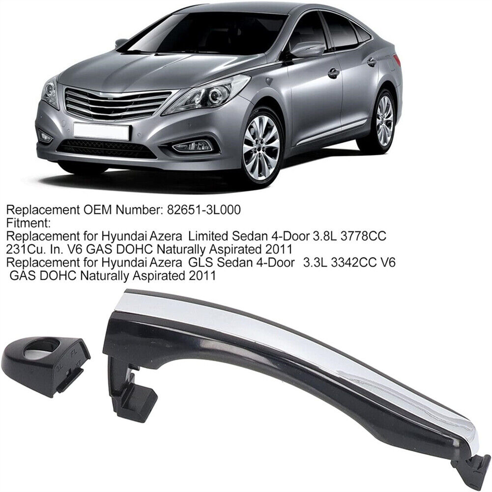 Genuine Hyundai OEM Exterior Door Handle For 2015-2016 Sonata | Chrome Pull Handle, Part #82651-C1110