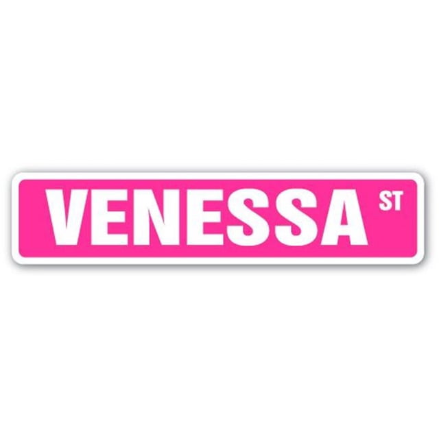 SignMission Venessa SS- 4 x 18 Po Chambre Nom Enfants Signe de Rue - Venessa