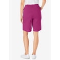 thumbnail image 2 of Woman Within Plus Size 7-Day Straight-Leg Elastic-Waist Stretchy Knit Short, 2 of 6