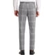 thumbnail image 3 of INSPIRE CHIC Pantalones de traje de cuadros para hombre, corte slim fit, frente plano, 36 gris, 3 of 6