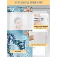 thumbnail image 5 of Seahorse No Hook Shower Curtain and Liner Set Coral Starfish Ocean Coastal Shower Curtains with Snap-in Liner & See Through Top Window Hotel Style for Bathroom Decor 72x72 Inch, 5 of 8