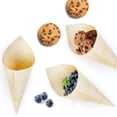 thumbnail image 4 of Trianu 60Pcs Disposable Wood Cones, 7" Food Cones Wood Tasting Cones Disposable Ice Cream Holders for Drinks Wedding Birthday Party Supplies, 4 of 6