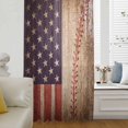 thumbnail image 6 of American Flag Vintage Sheer Curtains 72 Inches Long, Farmhouse Baseball Blue Red Light Filering Curtains, Breathable Simi Curtain Privacy Drapes for Living Room Bedroom Lightweight Window Treatment, 6 of 9