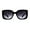 Black Smoke, variant on Mod Womens Thick Plastic Rectangular Retro Plastic Sunglasses Black Smoke