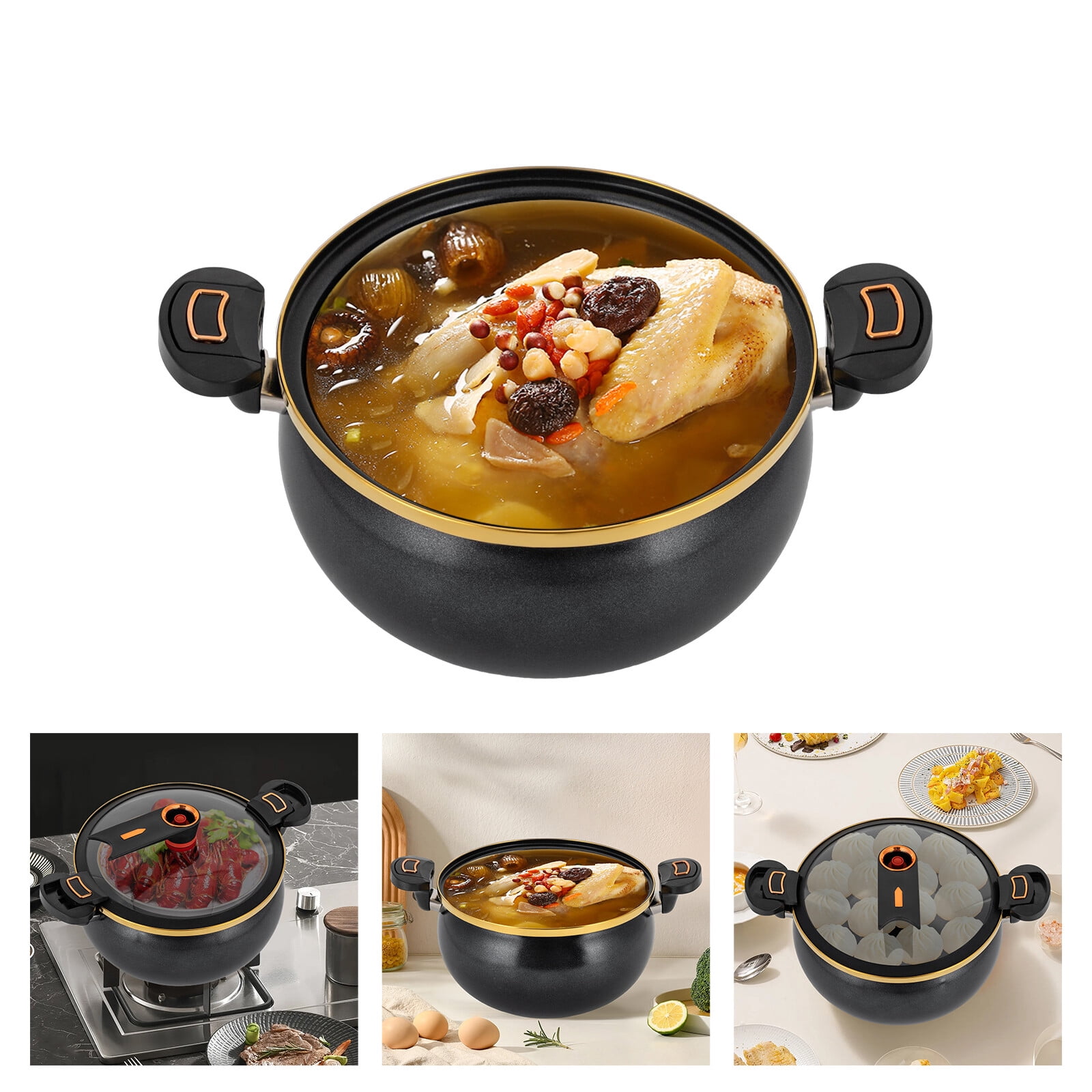 8l/8.45qt Micro Pressure Cooker for Home Restaurant Pressure Cooker with Visual Lid