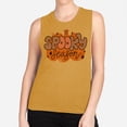 thumbnail image 2 of Retro Pumpkin Spooky Season Women's Muscle Tank 2X-Large Antique Gold, 2 of 5