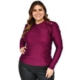 thumbnail image 1 of Blusa de satín Roman Fashion Tallas Extras 1802 Vino 36, 1 of 7