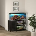 thumbnail image 2 of Herture 55-75 Gallon Fish Tank Stand,Aquarium Stand with Cabinet Accessories Storage,Heavy Duty Metal Frame,Aquarium Cabinet with Power Outlets 52" L*19.68" W Tabletop,1200LBS Capacity,Black PG05YGB, 2 of 6