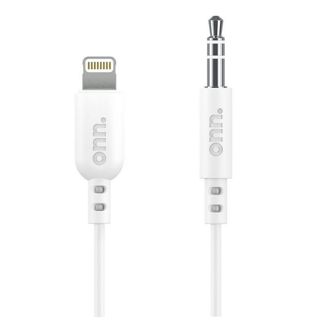 Refurbished onn. WIAWHT100008142 3' Apple Device to 3.5 mm Audio AUX Cable