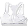 thumbnail image 2 of Calvin Klein CLASSIC WHITE Girl's Molded Logo Bra, US Medium (7/8), 2 of 2