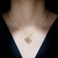 thumbnail image 4 of Rosec Jewels Lab Grown Diamond Flower Necklace for Women (EF-VS Grade Certified) - Interlocking Circle Necklace, 10K Yellow Gold, 4 of 8