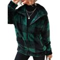 thumbnail image 3 of FASHIONWT Women Winter Fleece Jacket Gingham Flannel Shacket Coat, 3 of 6