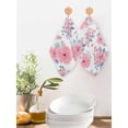 thumbnail image 2 of Pink Watercolor Floral Kitchen Dish Towels for Drying Dishes Set of 2, Spring Flower Abstract Art Waffle Weave Microfiber Hand Tea Bathroom Towels Quick Dry & Absorbent Towel 12x12, 2 of 7