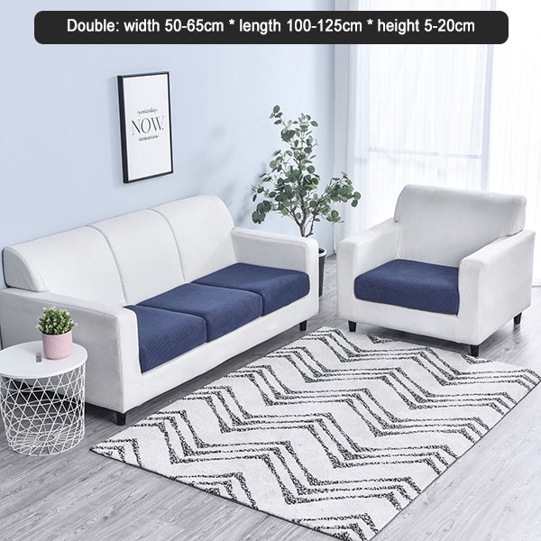 CAROOTU Solid Color Thicken Elastic Sofa Seat Cushion Cover Furniture Protector Corn