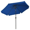 thumbnail image 5 of CorLiving 10ft Large Cobalt Blue Round, Market Patio umbrella with Side Flaps and Round Fillable Base - Deck Umbrellas Outside, Table Umbrella Patio, Patio Table Umbrella, Outdoor Umbrellas Patio, 5 of 14