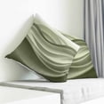 thumbnail image 3 of Sage Green Striped Pillow Covers 26x26 Inch Decorative Throw Pillow Cover, Modern Abstract Art Wave Moire Gradient Sofa Pillowcases Accent Cushion Case Home Decor Bedroom Living Room, 3 of 6