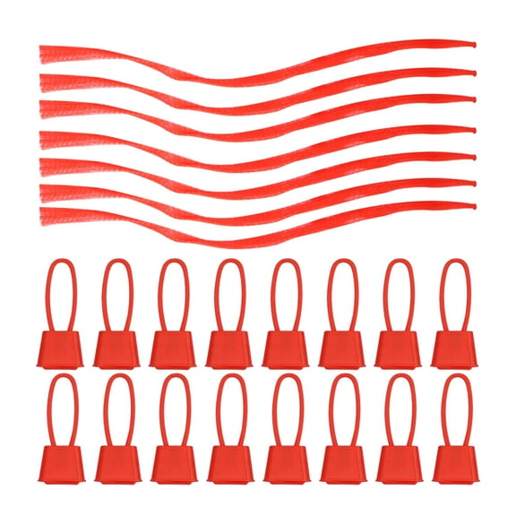 Yongwei mesh bag 50 PCS Mesh Produce Bags Plastic Fruit Seafood Container Holder 60CM (Red)