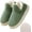 Green, variant on Hadanceo Sunshine Cloud Slippers, Thickened Plush Slipper with Soft Lining, Warm Cotton Boots Home Shoes for Women Men, Unisex Non-Slip Winter House Shoes